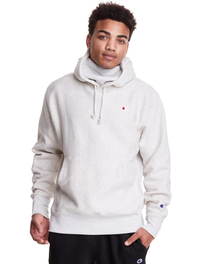 Champion Hoodie Heren - Wit - Defender Series Reverse Weave® With Attached Ribbed Inset Mask ( 90163